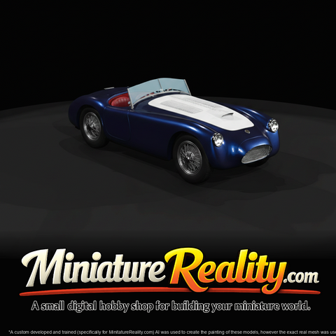 open-top 2-seat vintage sports car (classic roadster)