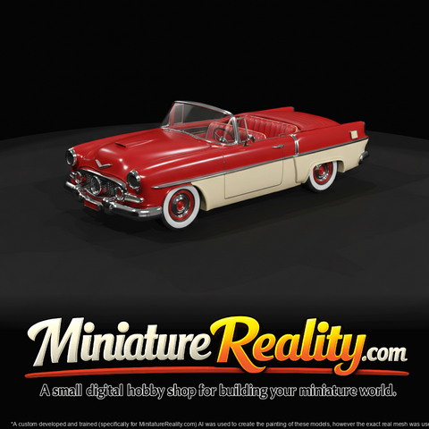 Vintage convertible car (mid-20th century styling)