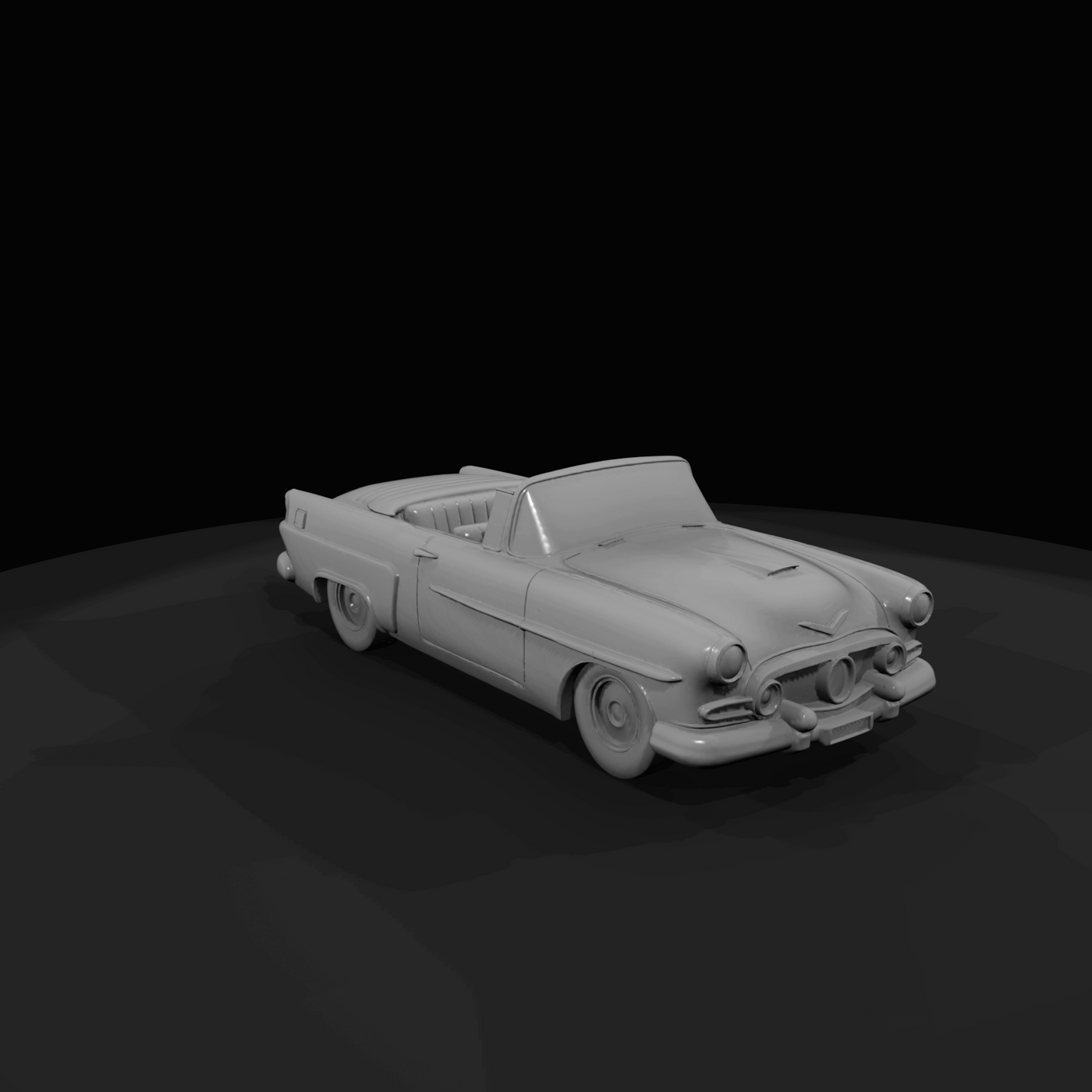 Vintage convertible car (mid-20th century styling)