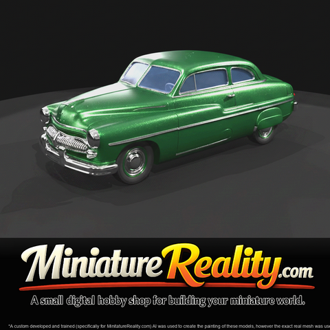 1949 Mercury coupe (1940s–1950s) — post-war American mid-range, lead sled era styling