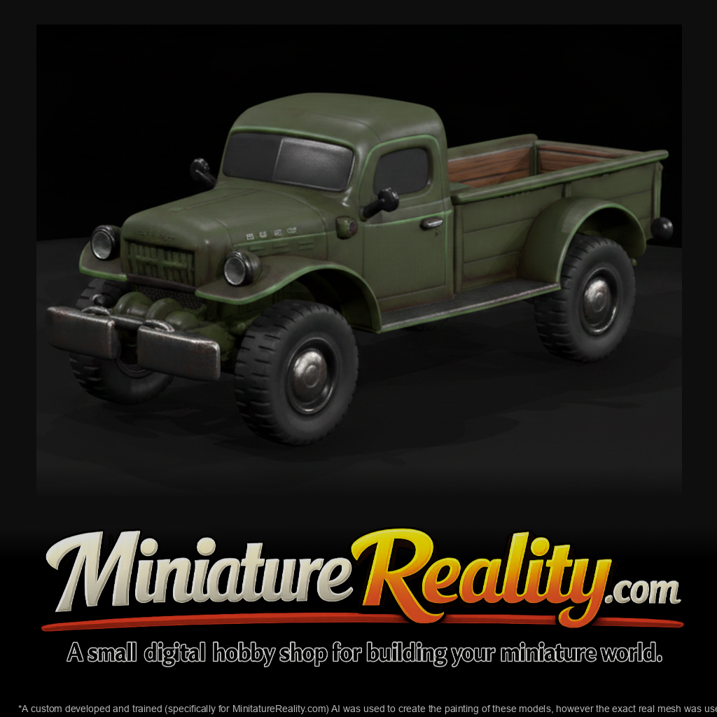 1950 Dodge Power Wagon Pickup miniature, three-quarter view