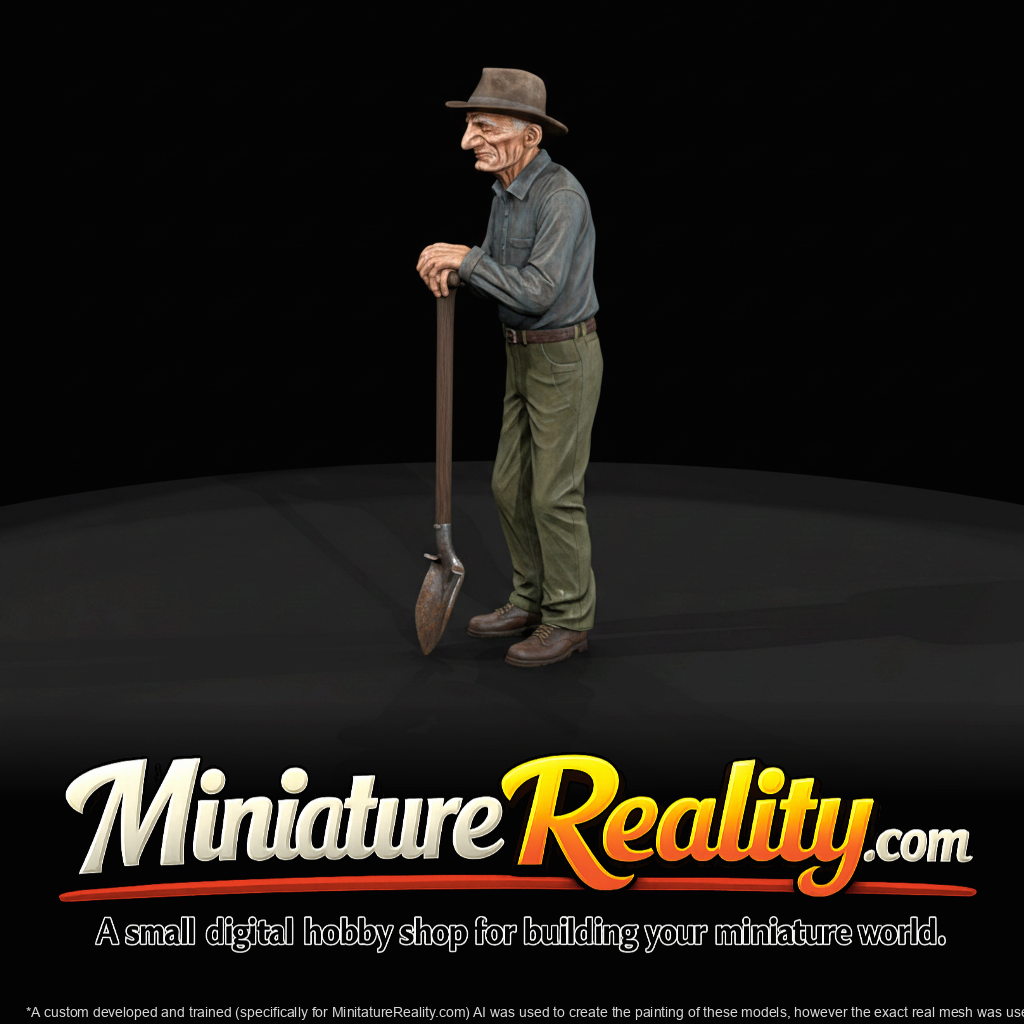 Chain Gang Worker Figure (1950s) — Elder inmate