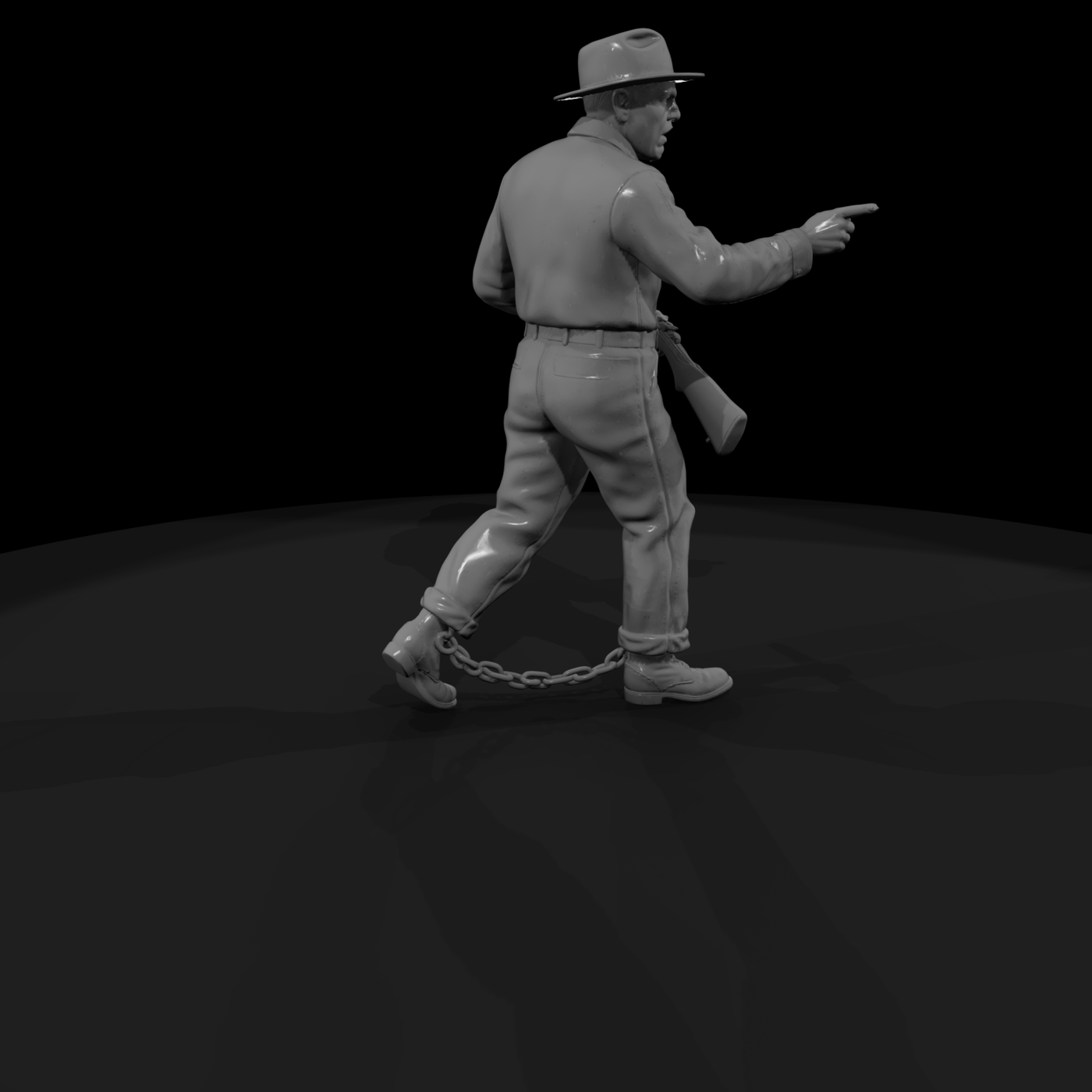 Corrections Guard Figure with Rifle - 1950s