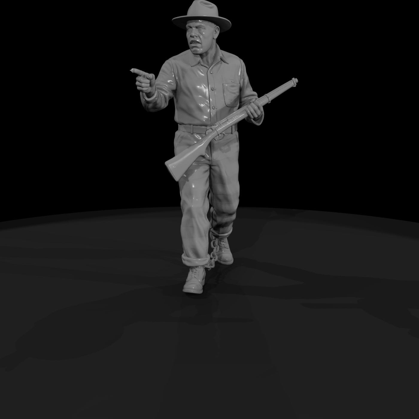 Corrections Guard Figure with Rifle - 1950s