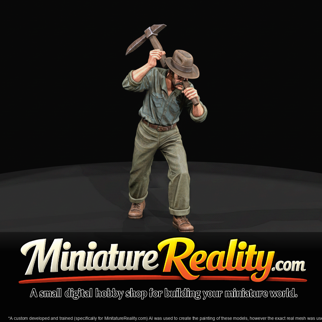 Chain Gang Worker Figure (1950s) — Inmate With Pickax