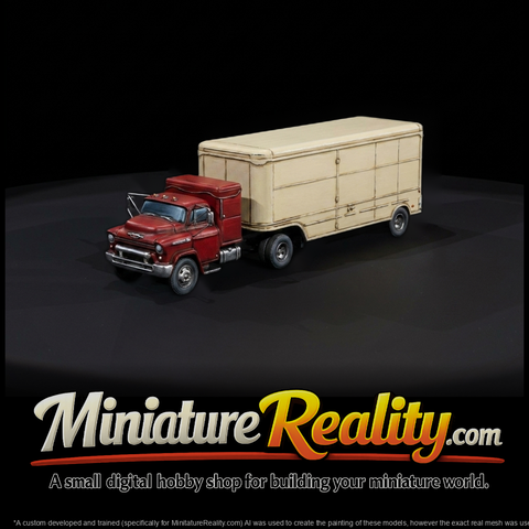 1950s Chevy COE Box Truck for HO Dioramas (1:87 STL)