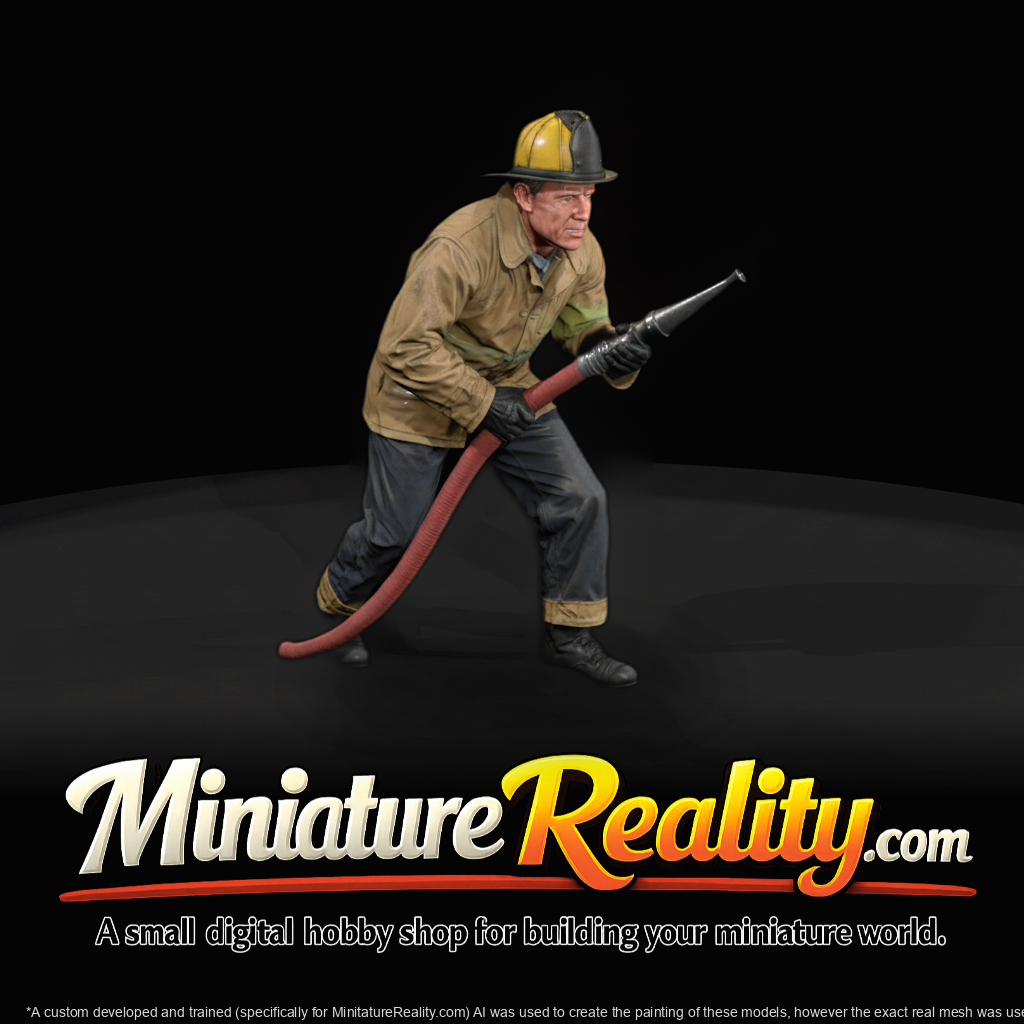 1950s Fireman with Hose