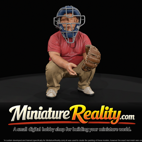 Baseball Player Figure (1950s) — Sandlot Baseball Kid Catcher