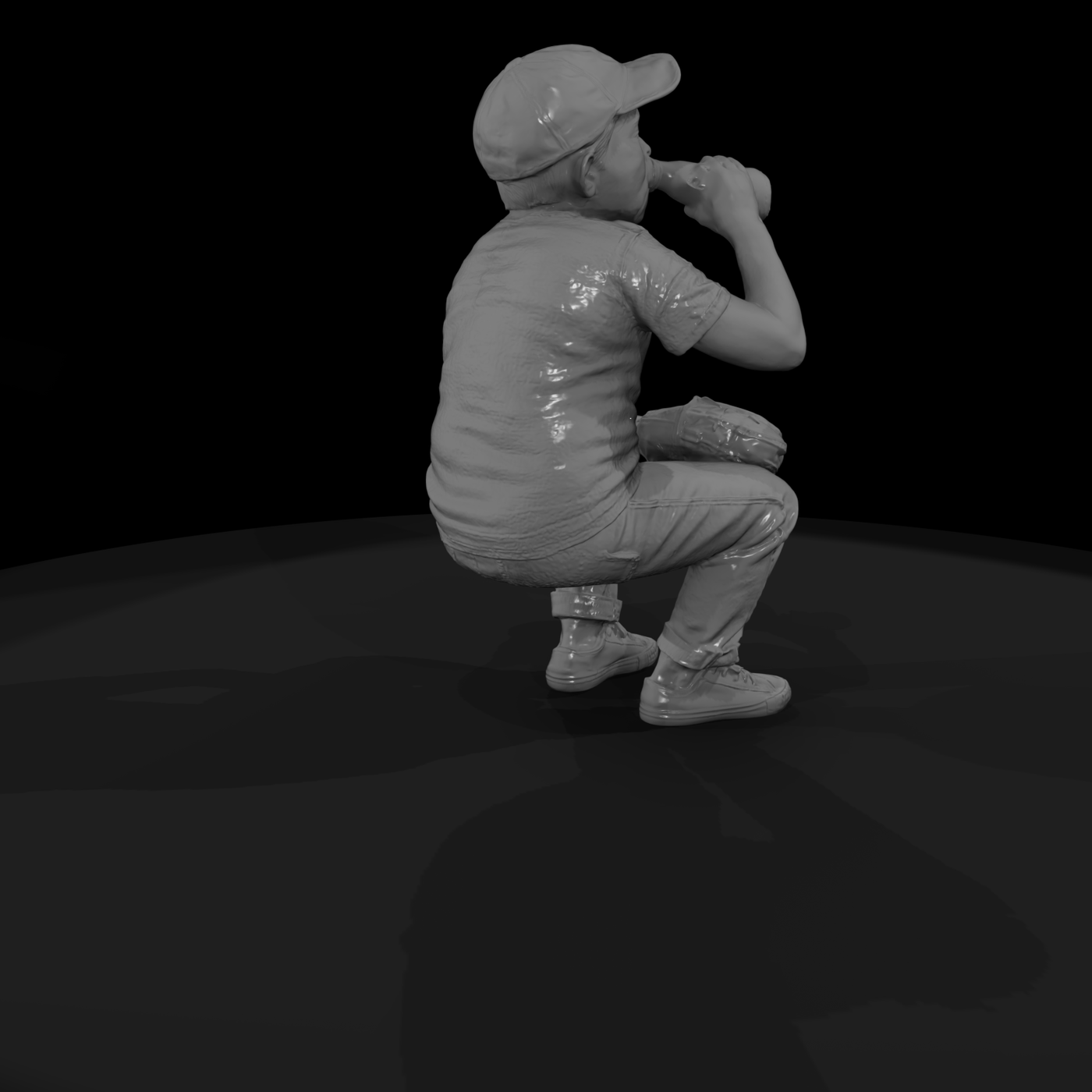 1950s Sandlot Baseball On Bench Drinking Pop (1950s)