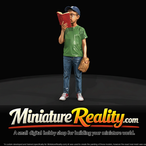 1950's Sandlot Baseball Outfielder With Book (1950s)