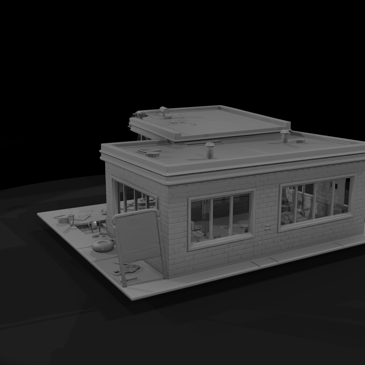 1950s Collapsed Service Station Ruin