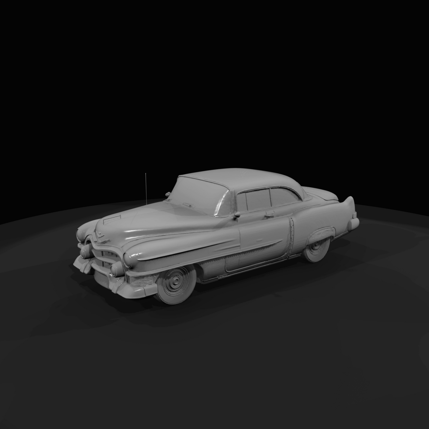 1953 Cadillac Coupe de Ville (1950s) — full-size American luxury hardtop, chrome and fins