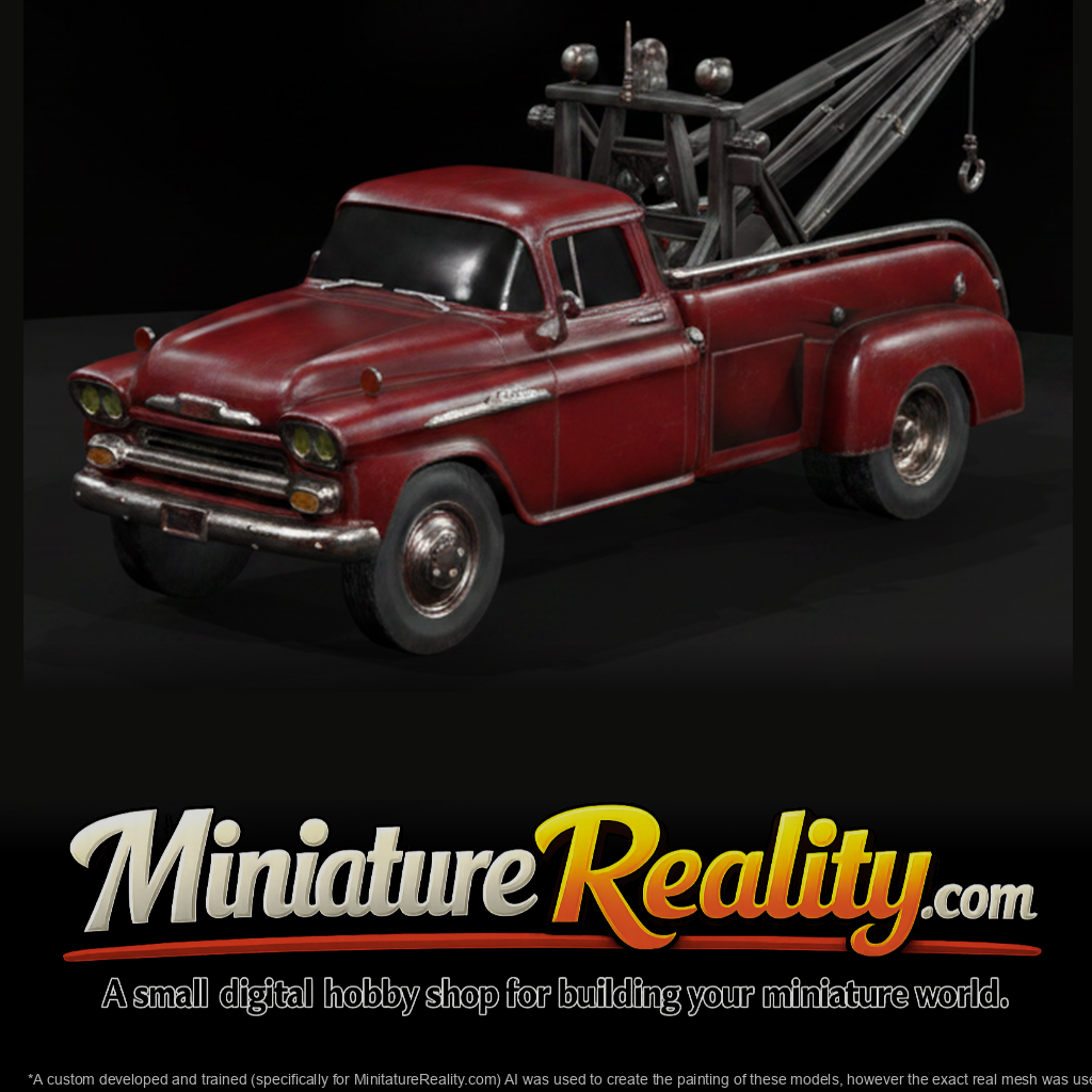 1954 Apache Wrecker miniature, three-quarter view