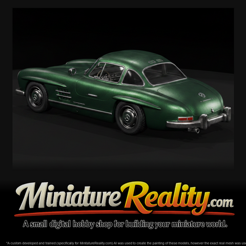 1954 Mercedes 300SL Gullwing (1950s) miniature, three-quarter view