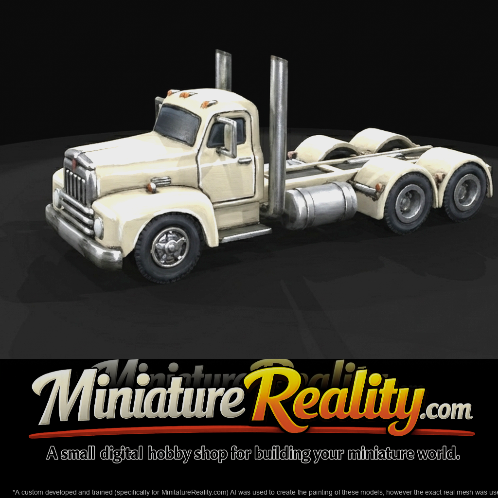 1954 International Harvester semi-tractor (1950s) — cab-over commercial truck, chrome exhaust