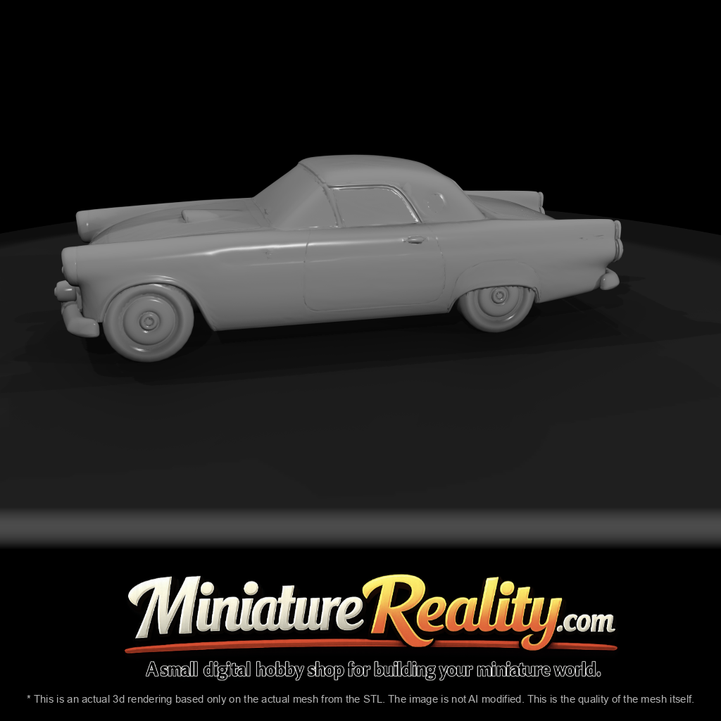 1955 Ford Thunderbird personal luxury coupe (1950s) — teal, whitewall tires, chrome trim