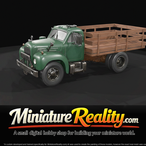 1955 Mack stake-side truck (1950s) — wooden stake bed, medium-duty American commercial