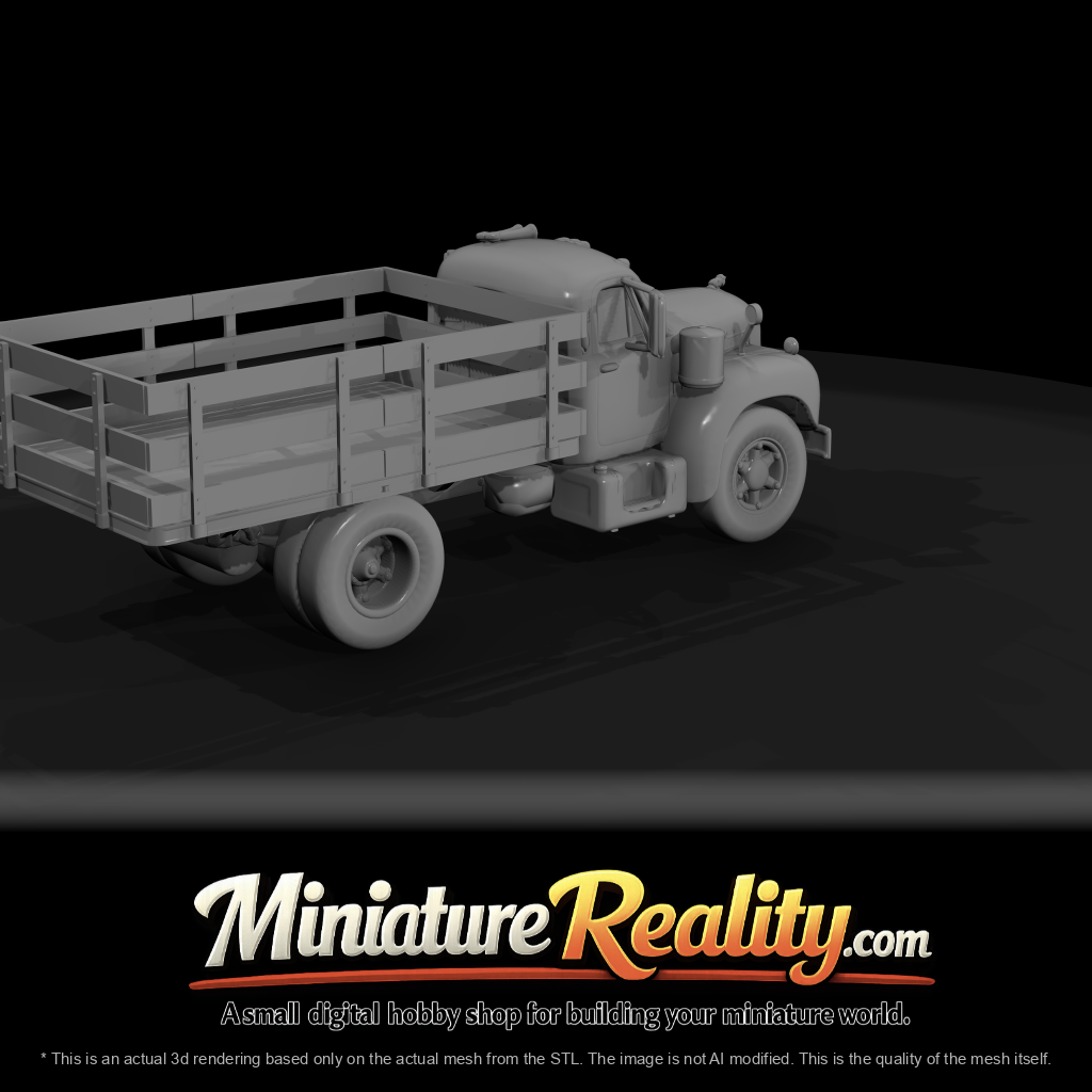 1955 Mack stake-side truck (1950s) — wooden stake bed, medium-duty American commercial