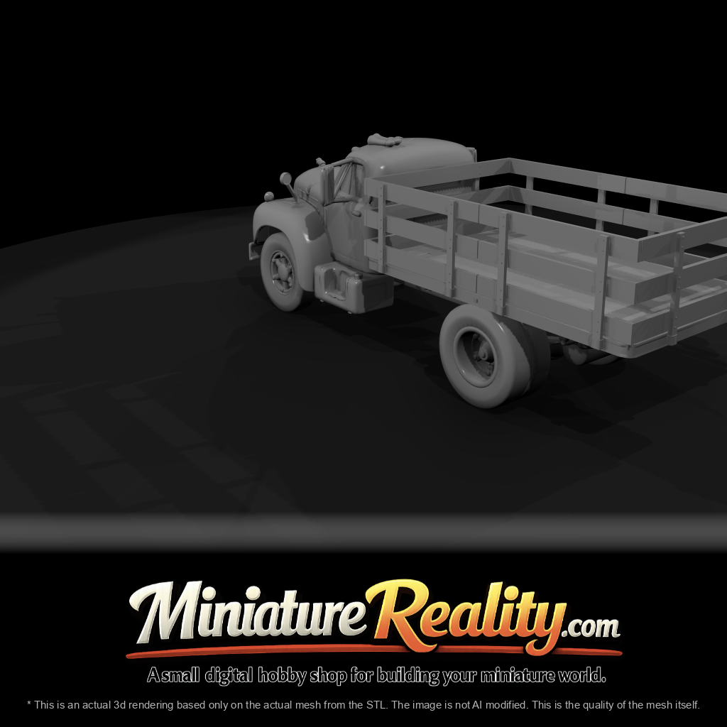 1955 Mack stake-side truck (1950s) — wooden stake bed, medium-duty American commercial