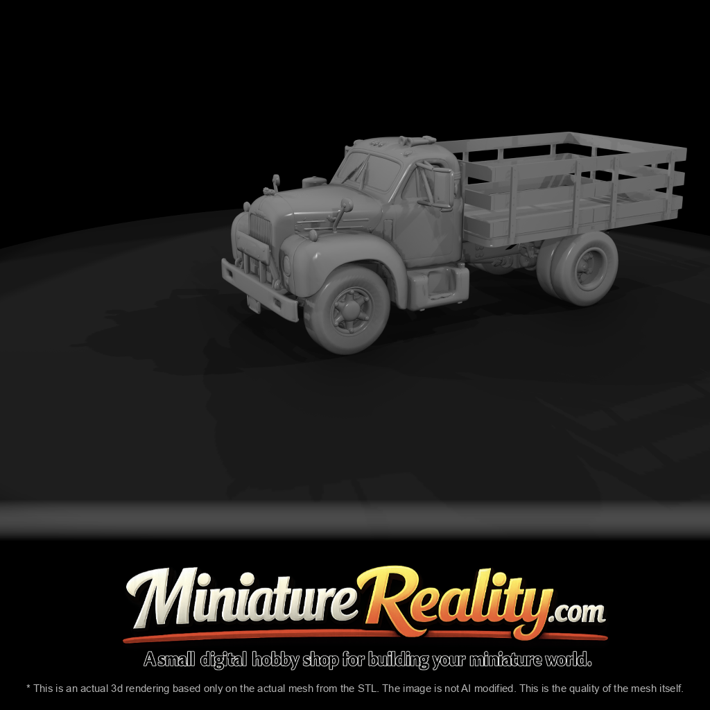 1955 Mack stake-side truck (1950s) — wooden stake bed, medium-duty American commercial