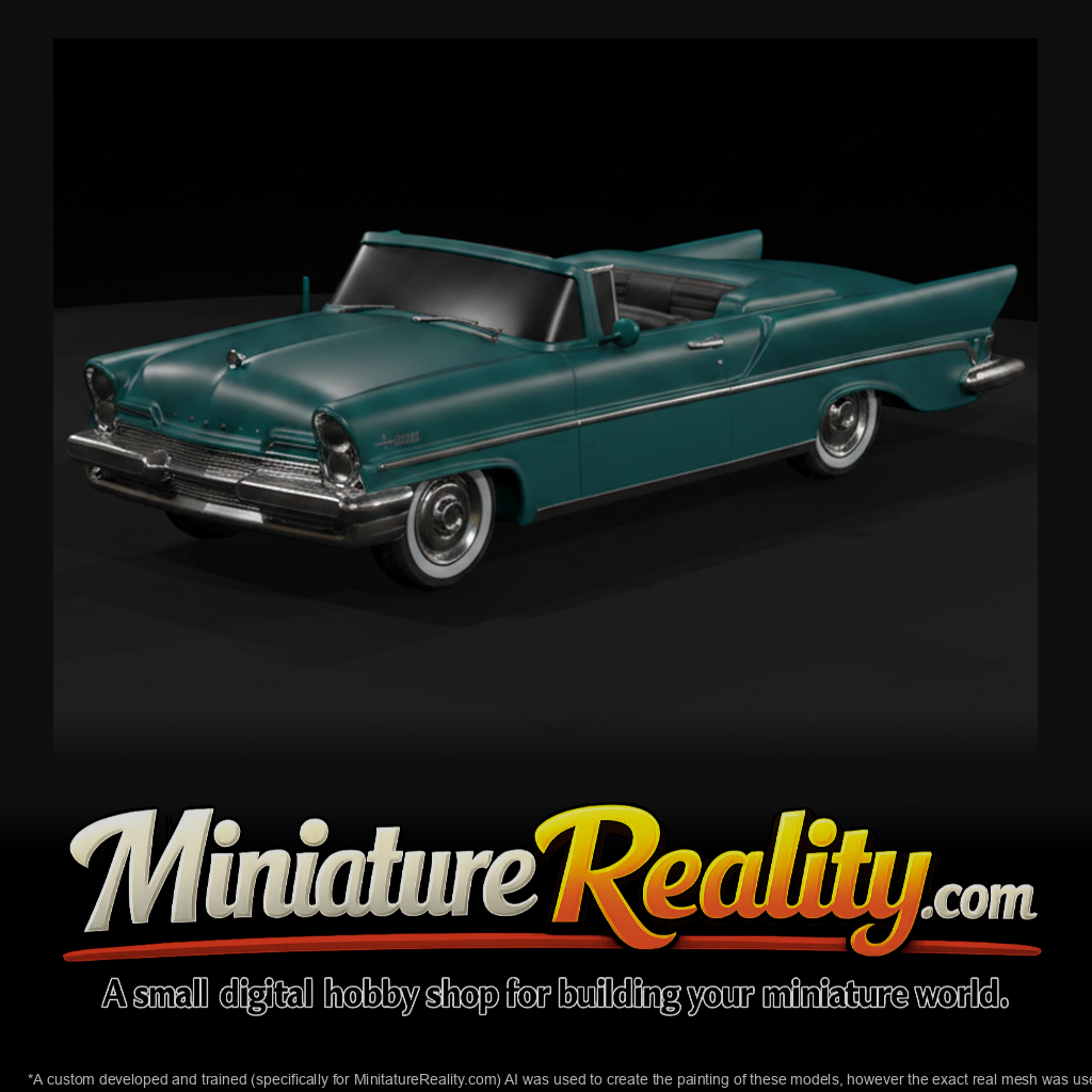 1957 Lincoln Convertible miniature, three-quarter view