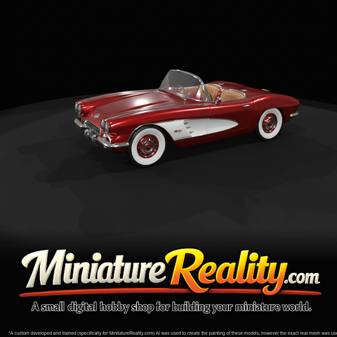 1957 Chevrolet Corvette convertible (1950s) — red metallic, iconic American sports car