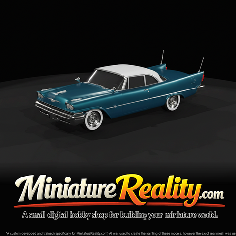 1957 DeSoto Fireflite hardtop (1950s) — two-tone chrome-era American full-size