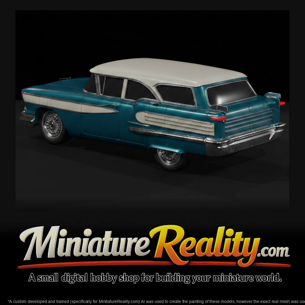 1958 Oldsmobile Fiesta Station Wagon miniature, three-quarter view