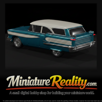 1958 Oldsmobile Fiesta Station Wagon miniature, three-quarter view — thumbnail 3