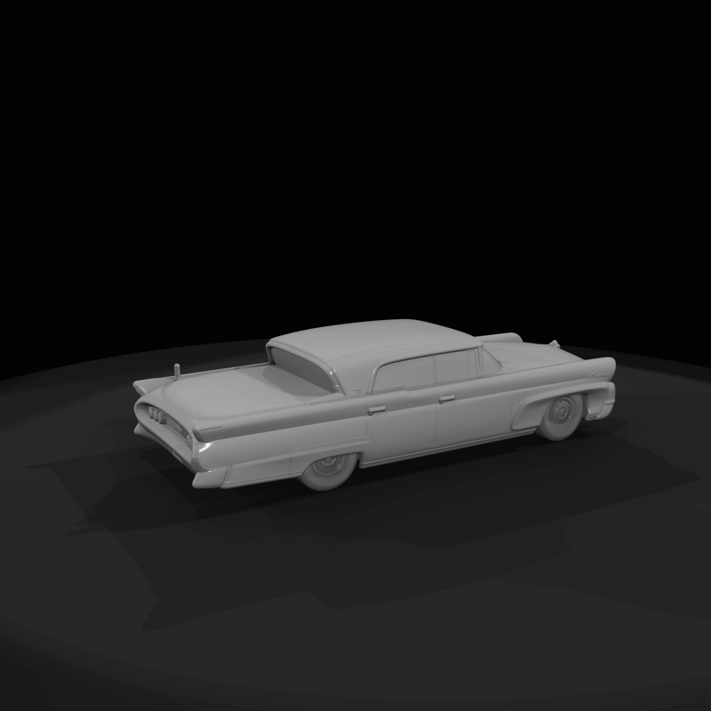 1958 Lincoln Continental Mark III (1950s) — silver, full-size American prestige hardtop