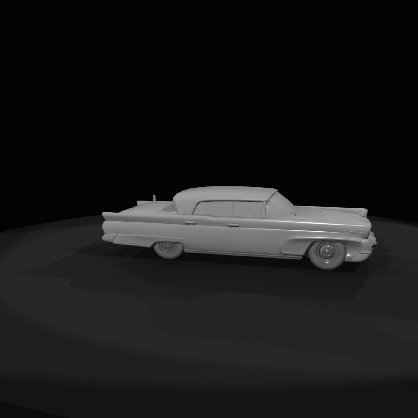 1958 Lincoln Continental Mark III (1950s) — silver, full-size American prestige hardtop