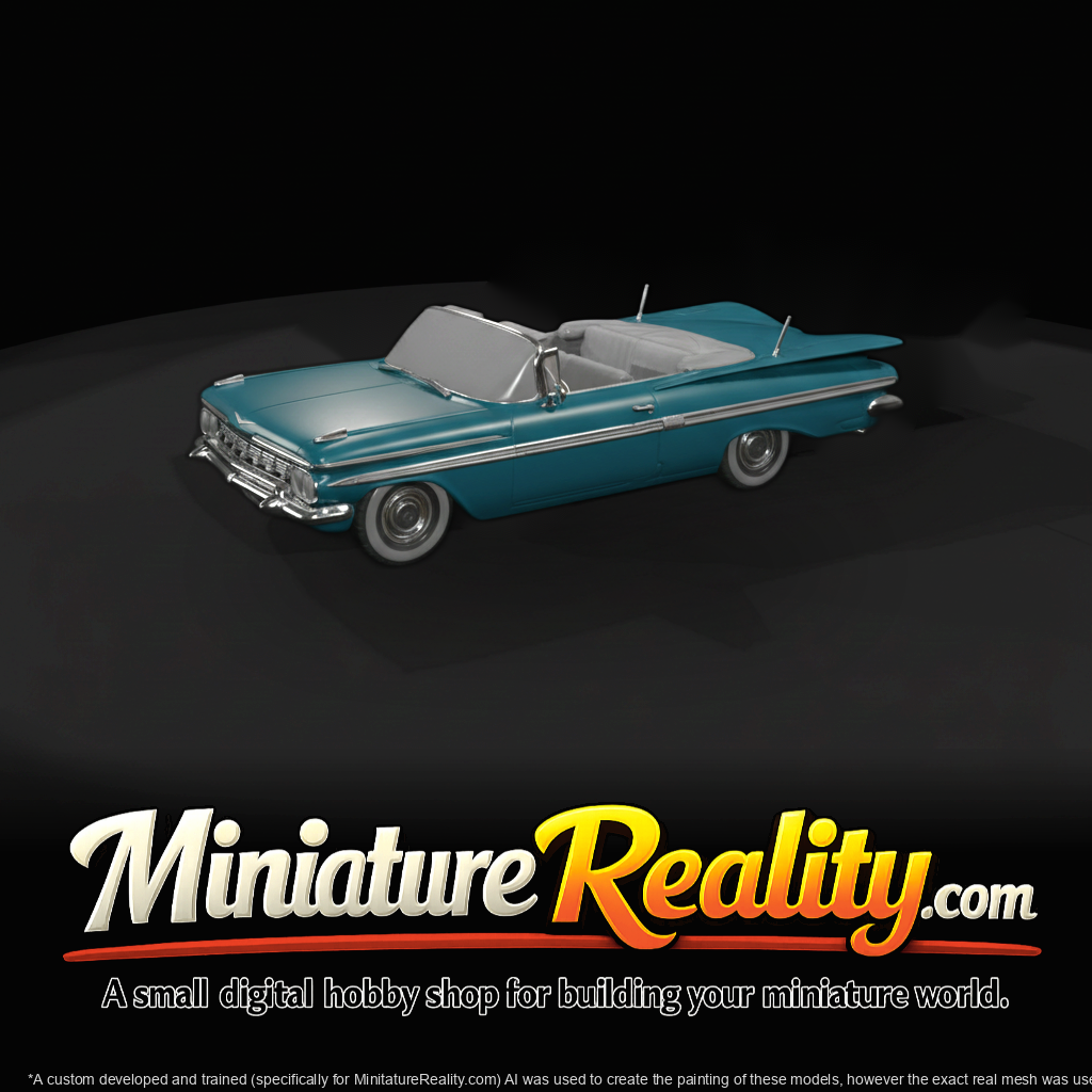 1959 Impala Convertible — 3D Printable Scale Model