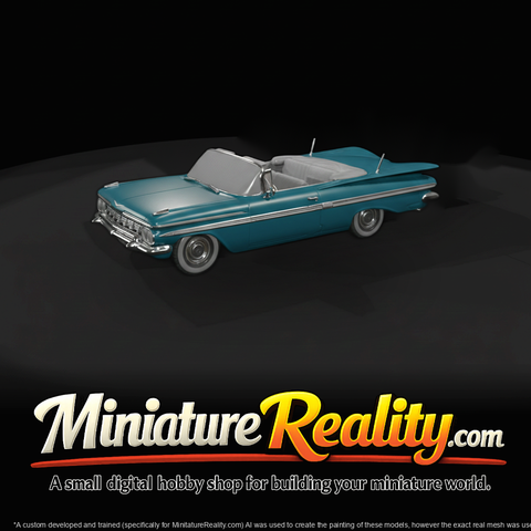 1959 Impala Convertible — 3D Printable Scale Model