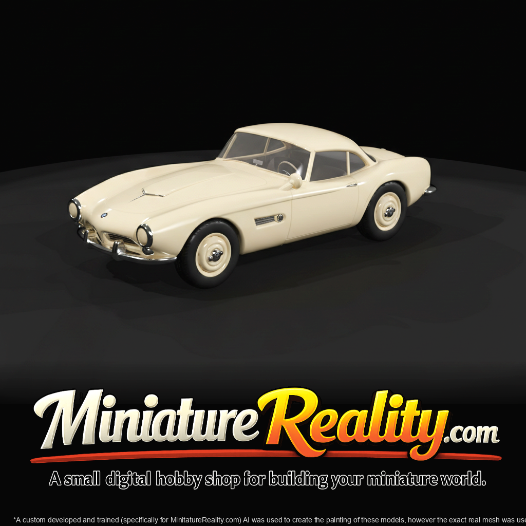 1959 BMW 507 roadster coupe (1950s) — cream, German sports car, rare aluminum body