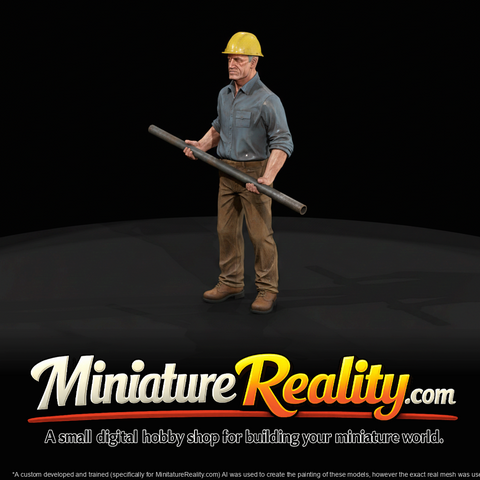Construction Worker Figure (1960s) — 1960's Road Concrete Finisher