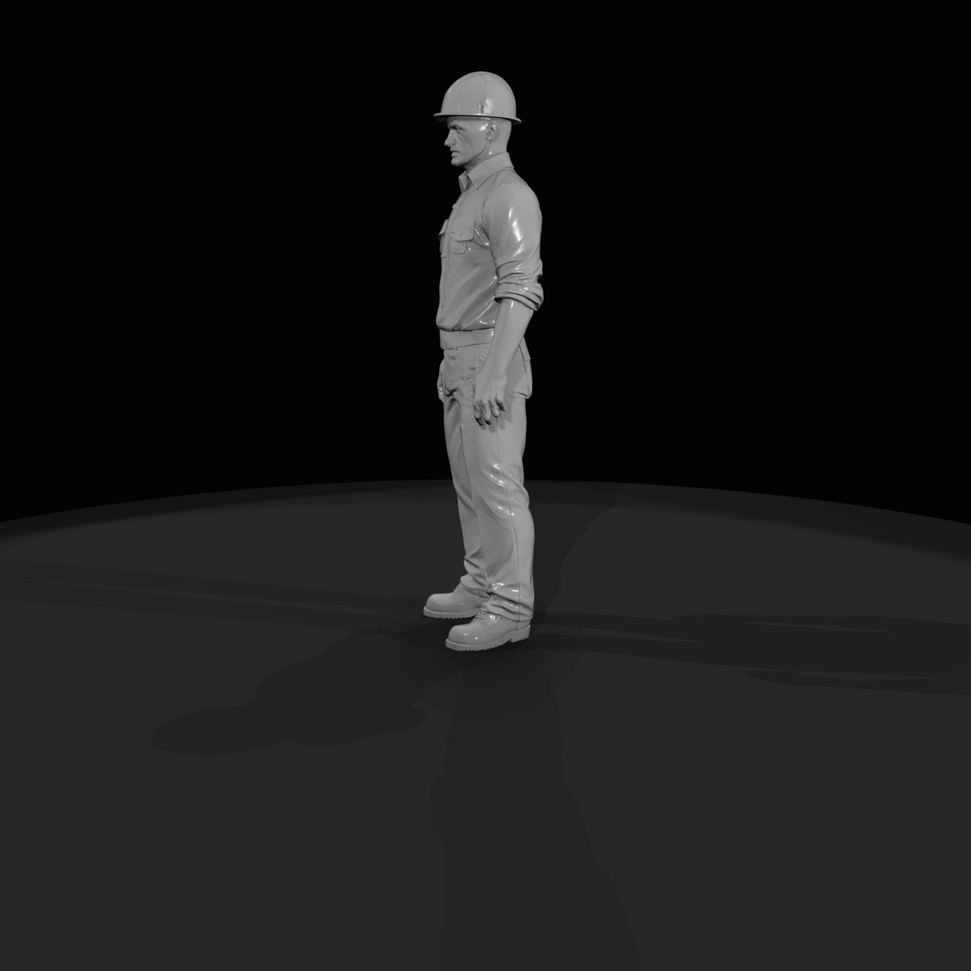 Construction Worker Figure (1960s) — 1960's Road Electric Line Worker