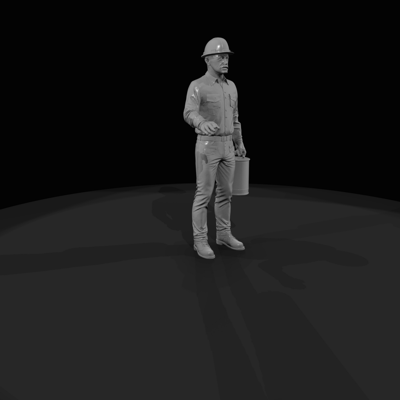 Construction Worker Figure (1960s) — 1960's Road Pipe Layer