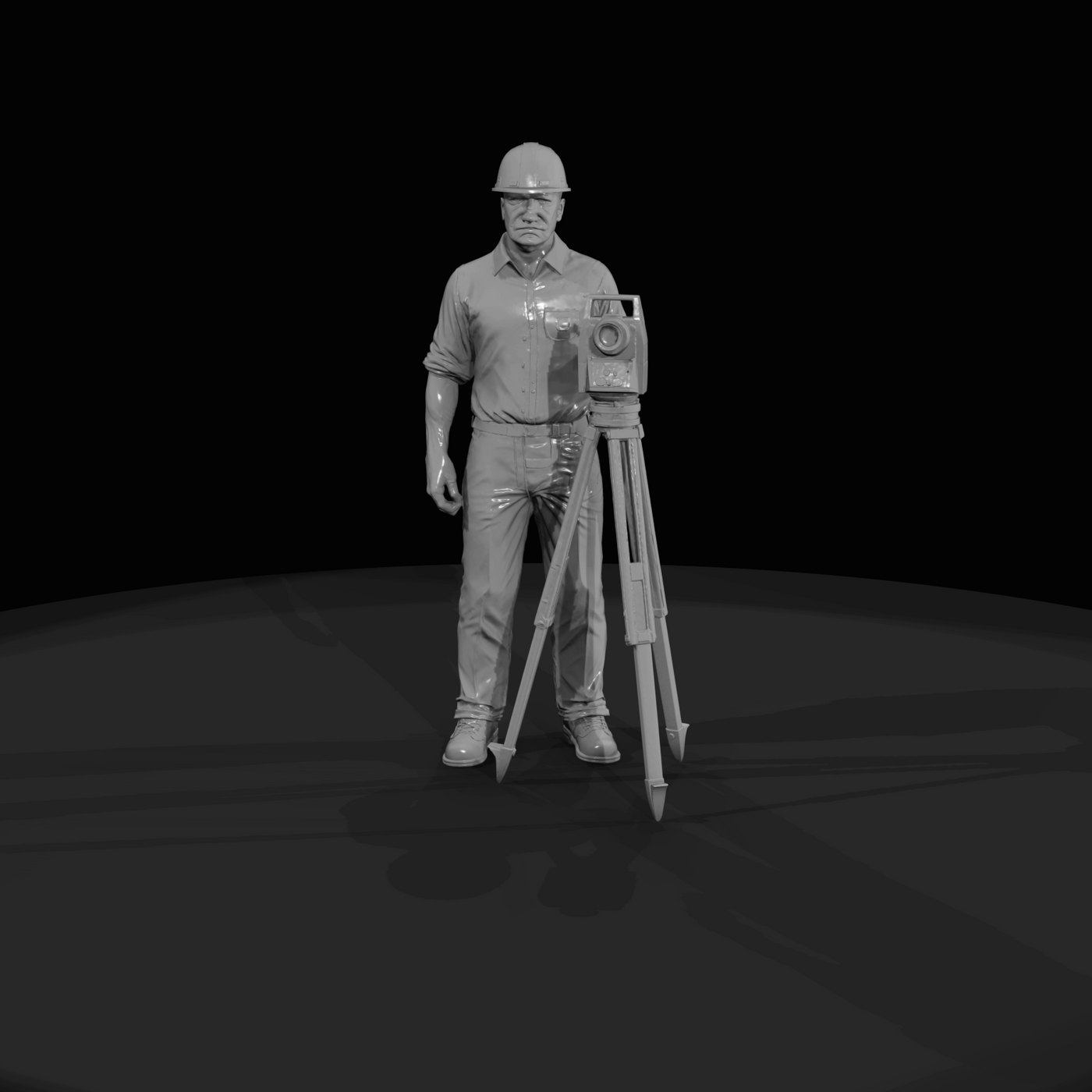 Construction Worker Figure (1960s) — 1960's Road Surveyor