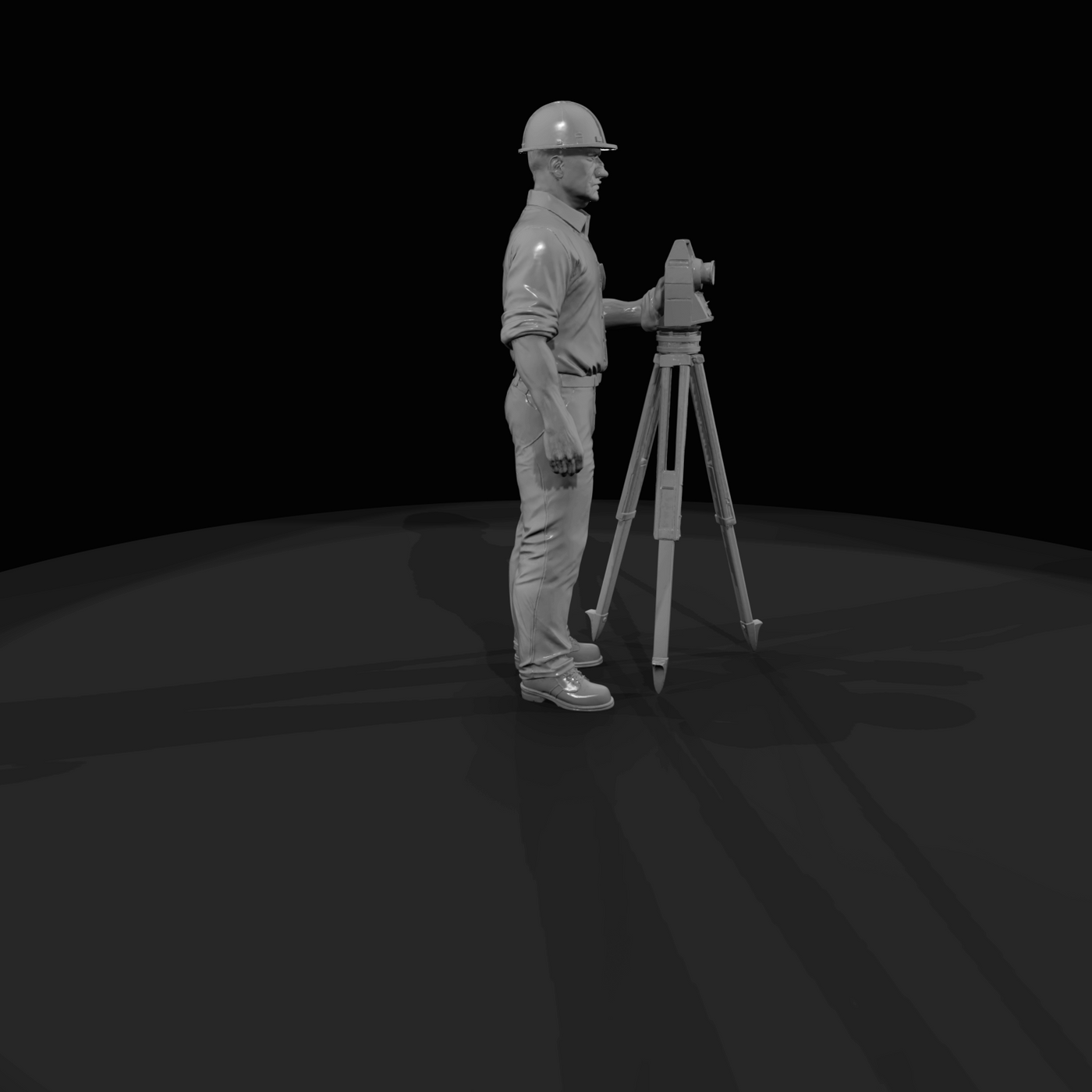 Construction Worker Figure (1960s) — 1960's Road Surveyor