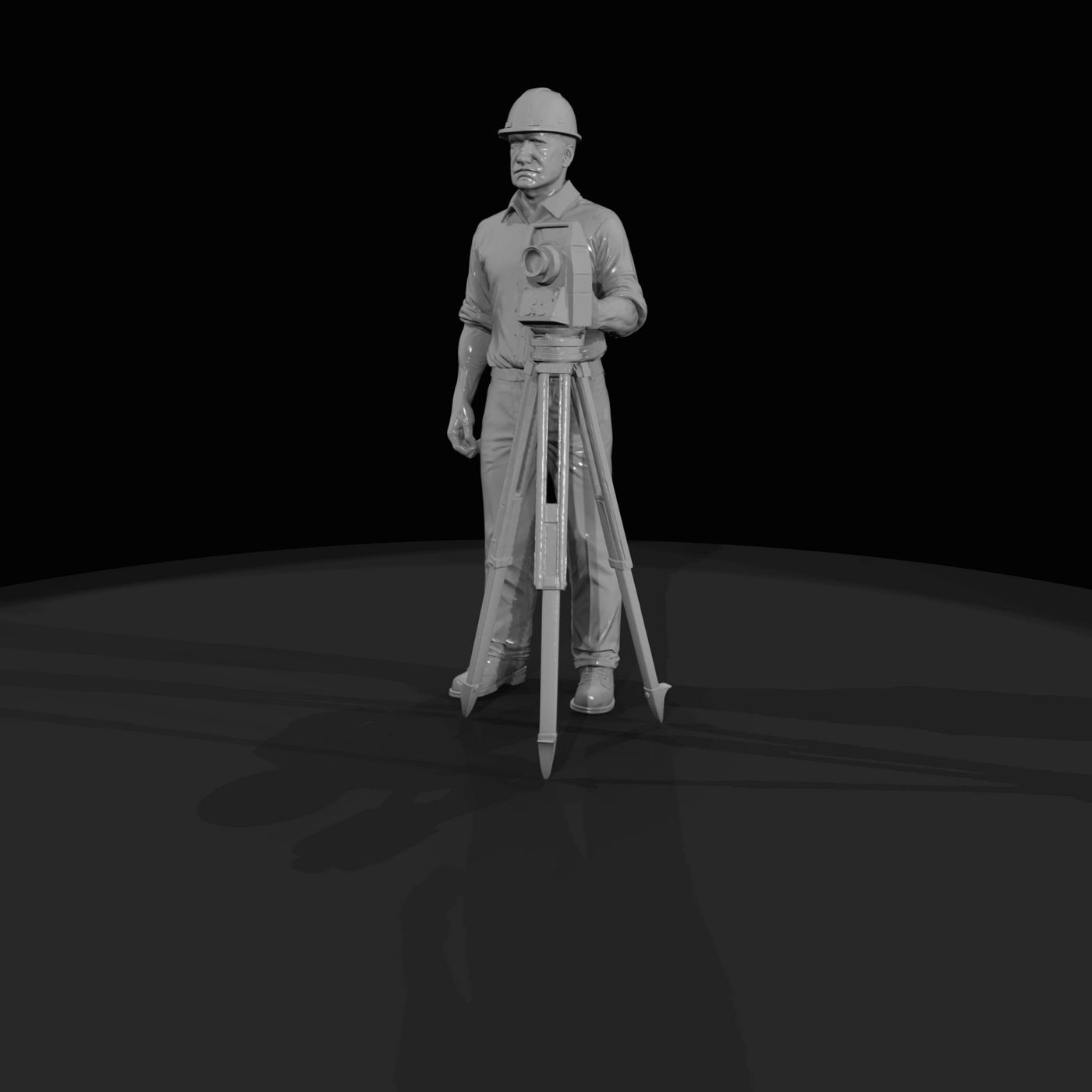 Construction Worker Figure (1960s) — 1960's Road Surveyor