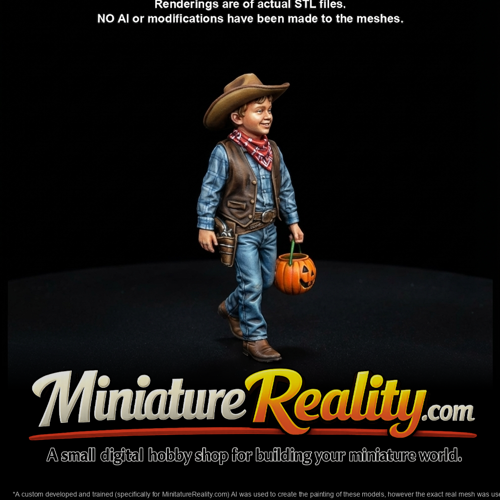 Trick-or-Treater Figure (1960s) — Child in Cowboy Costume