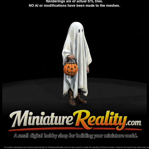 Trick-or-Treater Figure (1960s) — 1960's Trick Or Treaters Ghost Costume
