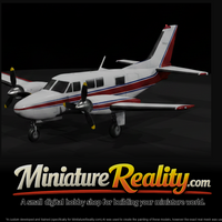 1964 Piper PA-31 Navajo miniature, three-quarter view — thumbnail 3