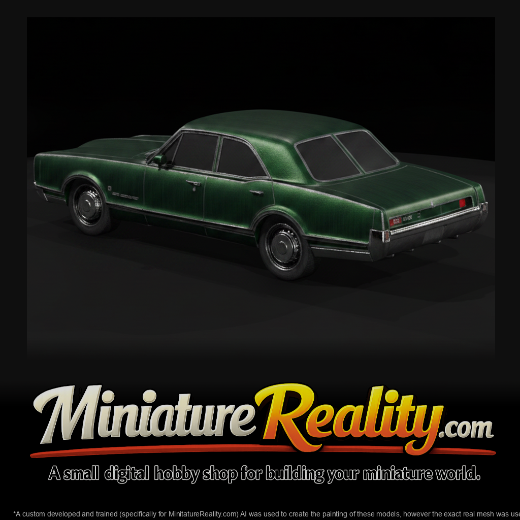 1967 Oldsmobile 88 Delmont Sedan miniature, three-quarter view