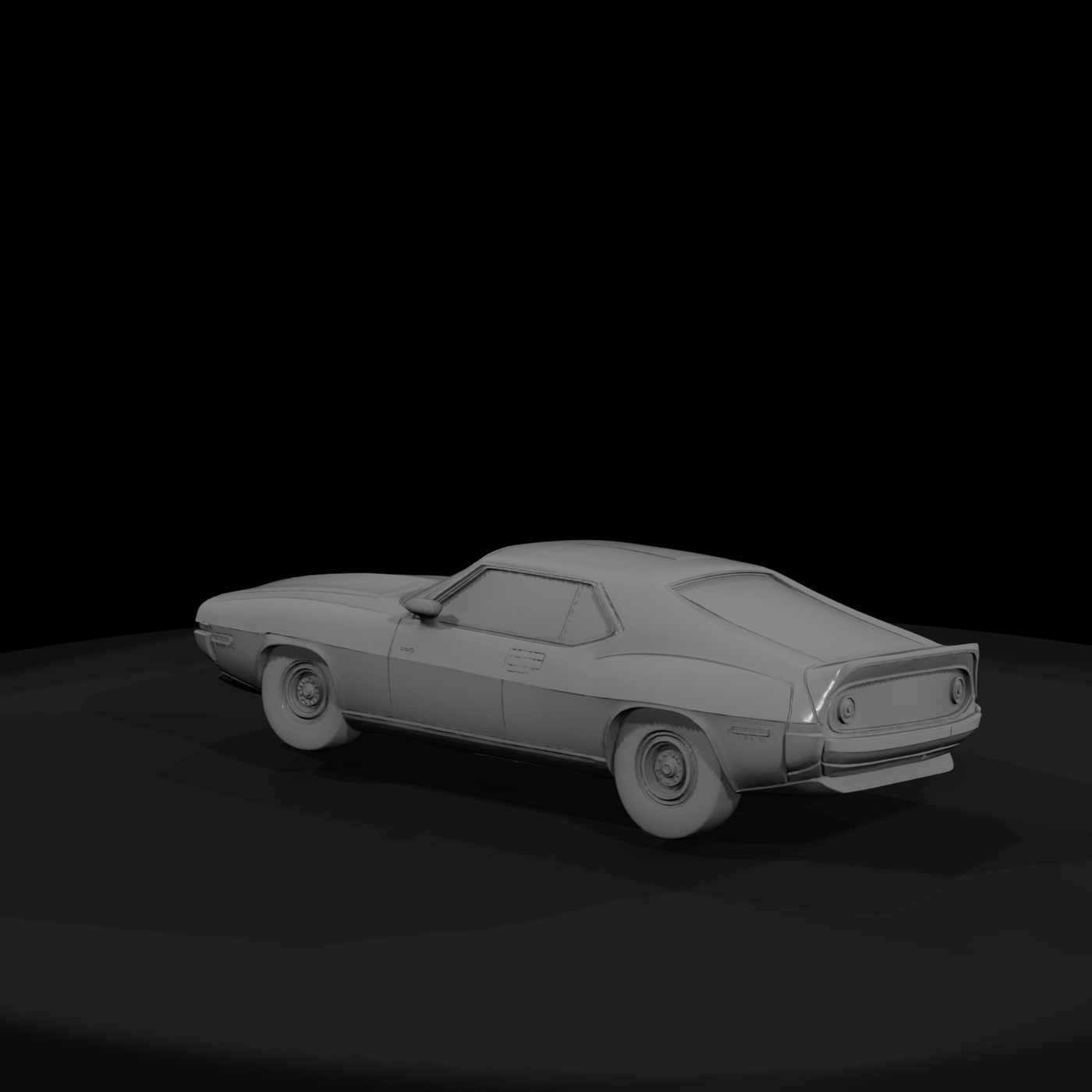 1970s American Muscle Coupe for Dioramas & Layouts
