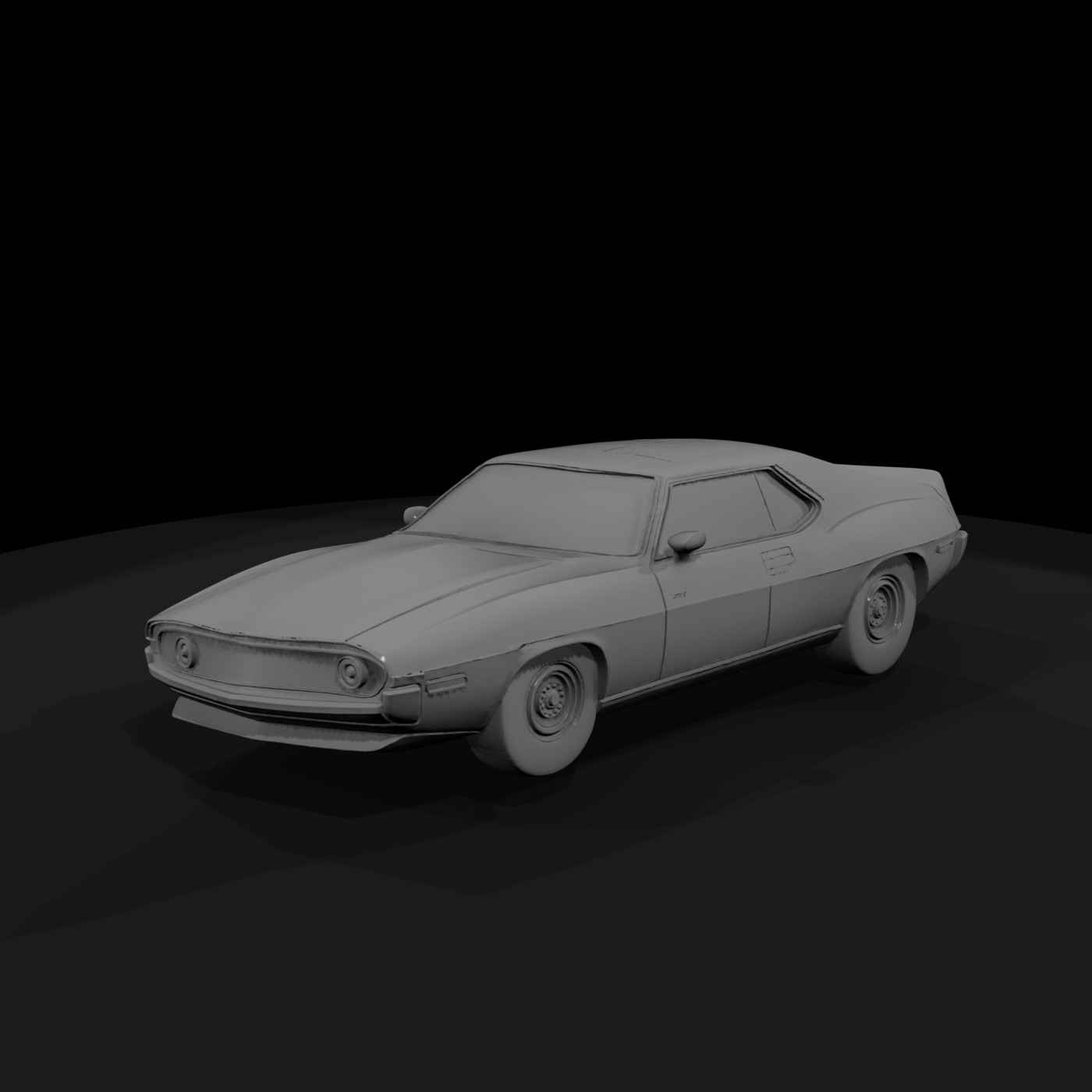 1970s American Muscle Coupe for Dioramas & Layouts