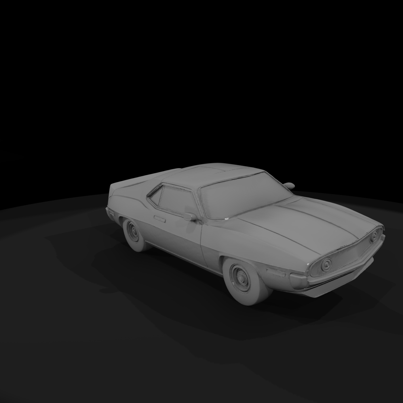 1970s American Muscle Coupe for Dioramas & Layouts