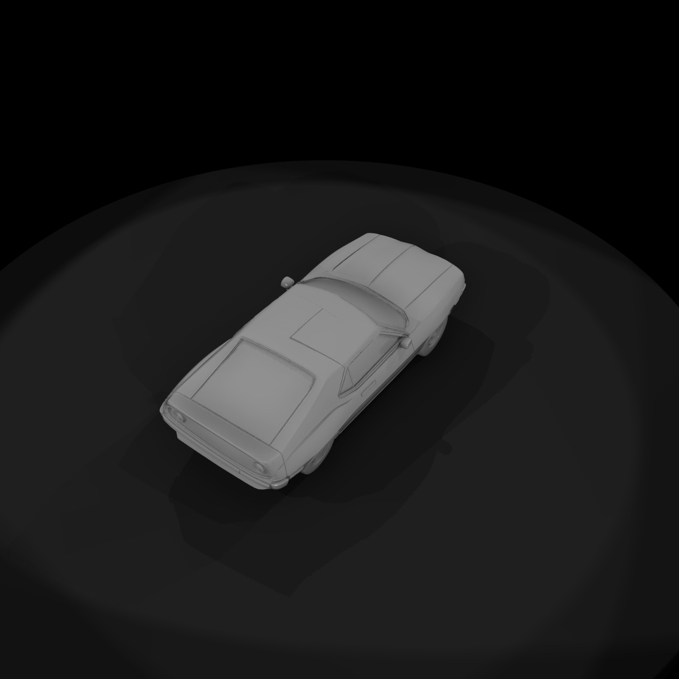 1970s American Muscle Coupe for Dioramas & Layouts
