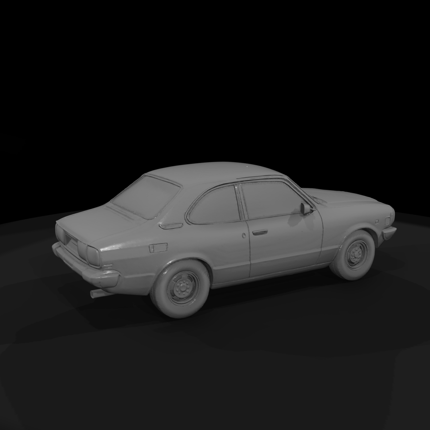 1973 Mazda 2‑Door Sedan LQ — 3D Printable Miniature
