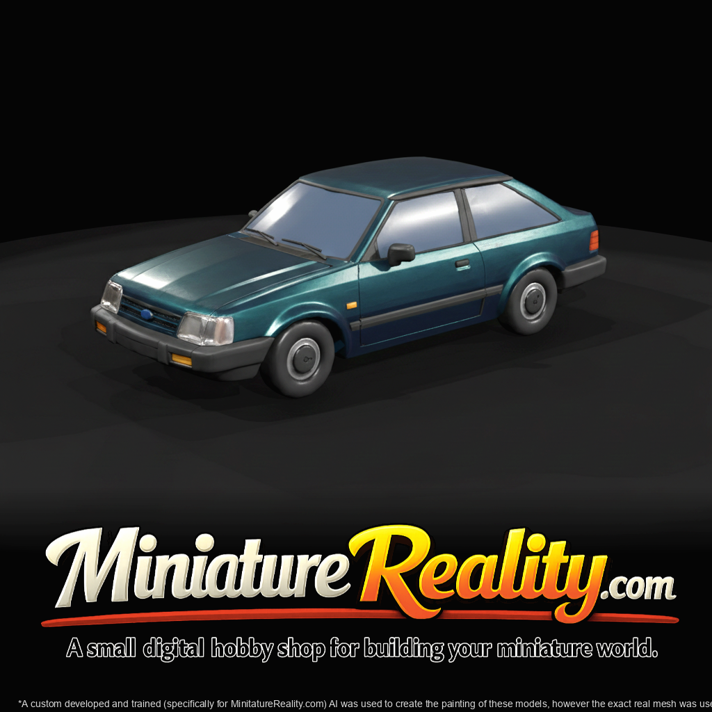 1980 Ford Escort compact hatchback (1980s) — European Ford, teal metallic, three-door